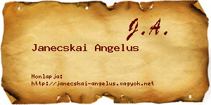 Janecskai Angelus névjegykártya